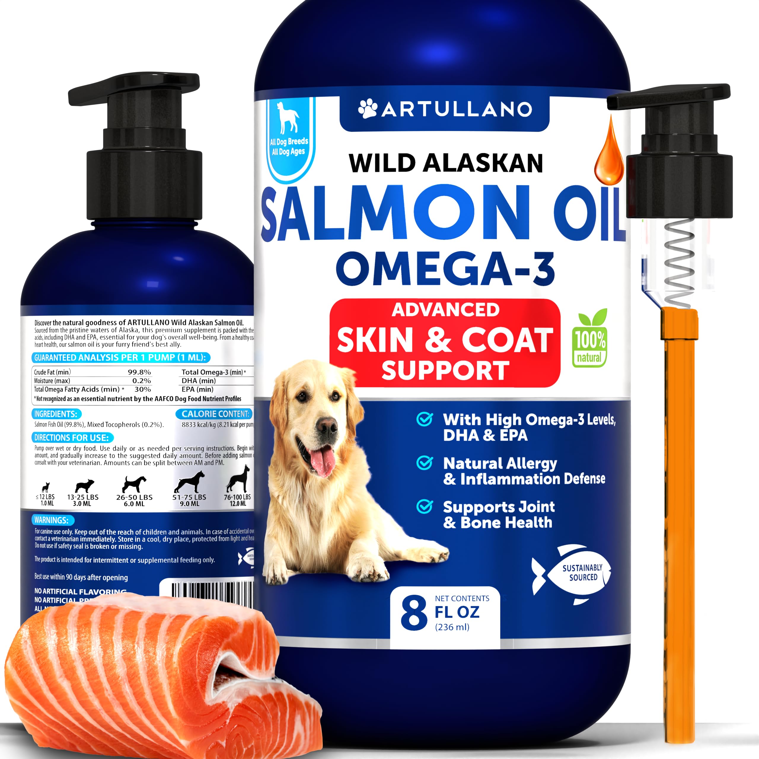 Wild Alaskan Salmon Oil AIF4 for Dogs Salmon Oil for Dogs Skin and
