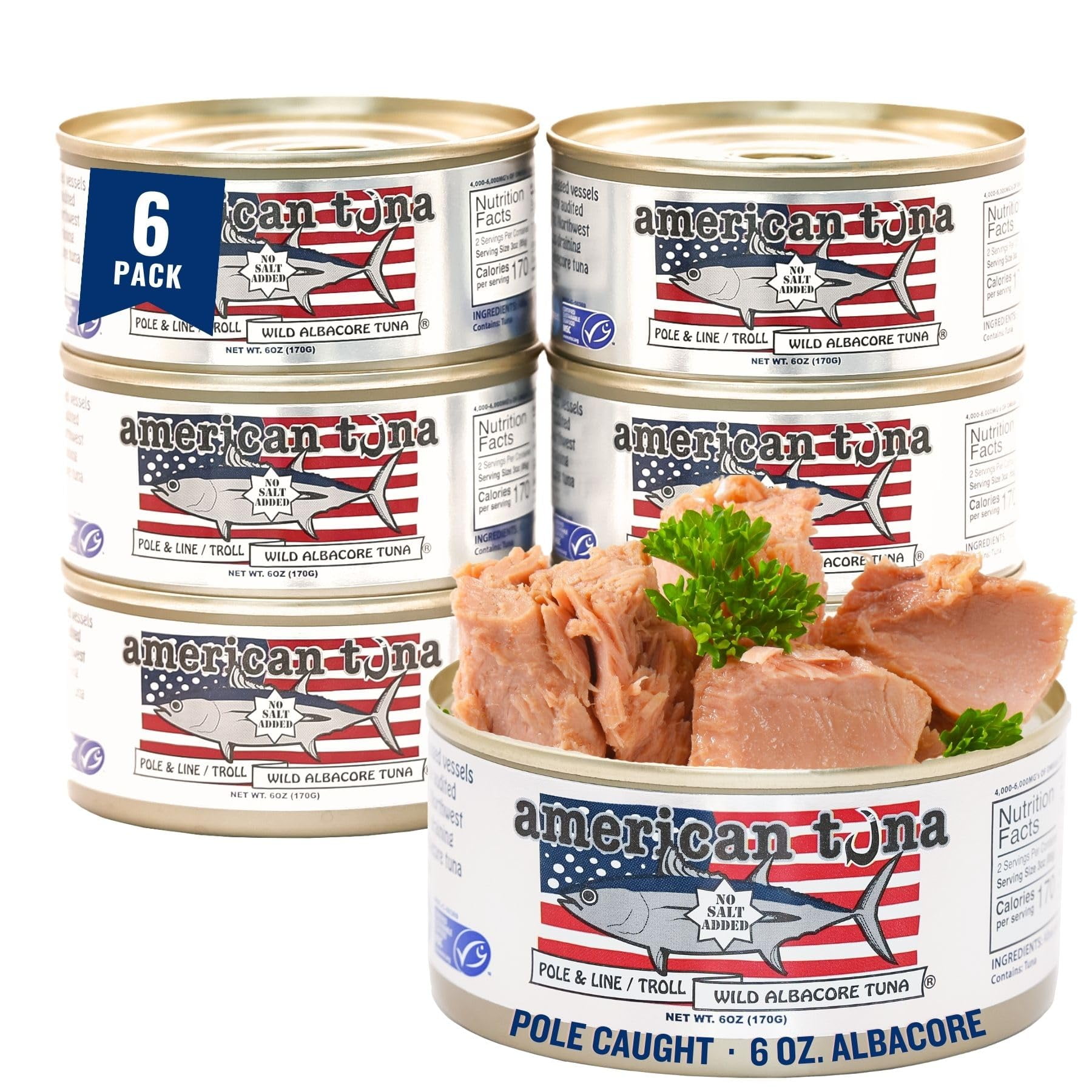 Wild Albacore Tuna Fish by No Salt Added, MSC Certified, Sustainable