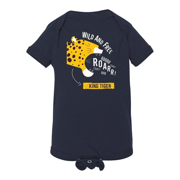 Wild And Free King Tiger Bodysuit Infant -Image by Shutterstock,  12 Months