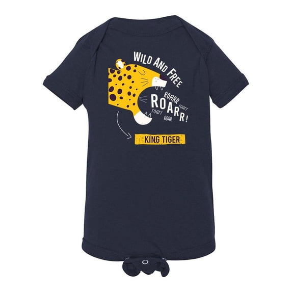 Wild And Free King Tiger Bodysuit Infant -Image by Shutterstock, 18 Months