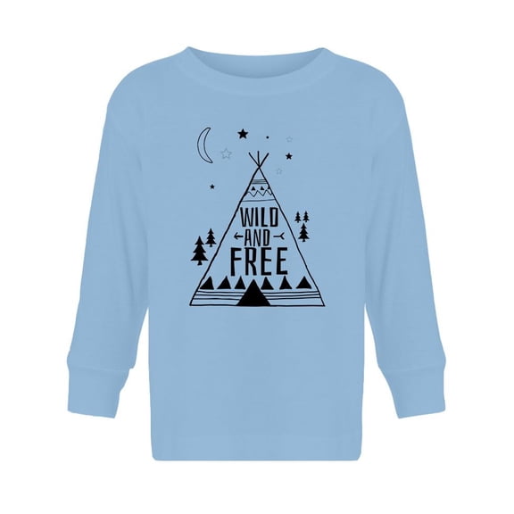 Wild And Free Quote. Long Sleeve Toddler -Image by Shutterstock,  3 Toddler