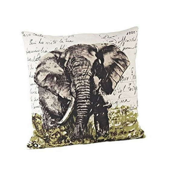 Wild Animal Design Cotton Down Filled Decorative Throw Pillow (Elephant)