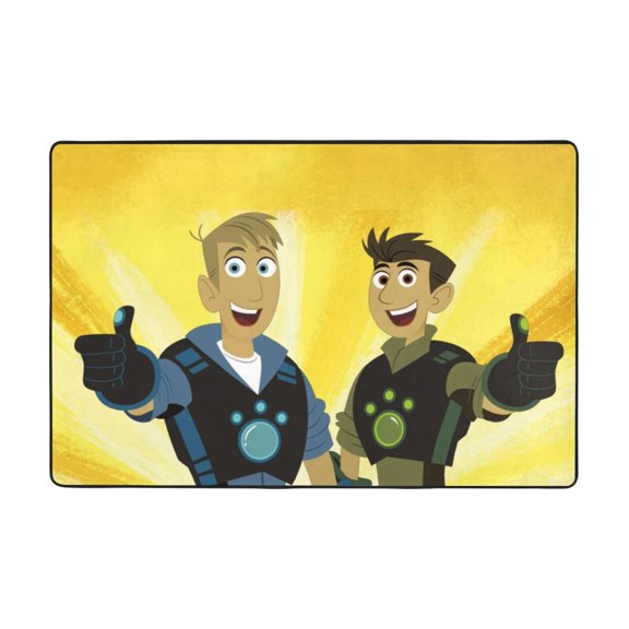 Wild Animal Kra-,Tt2 Area Rugs Kid Bedroom Soft Mat Carpet Non-Slip Washable Bath Rug For Boys Girls Kids Room Decor