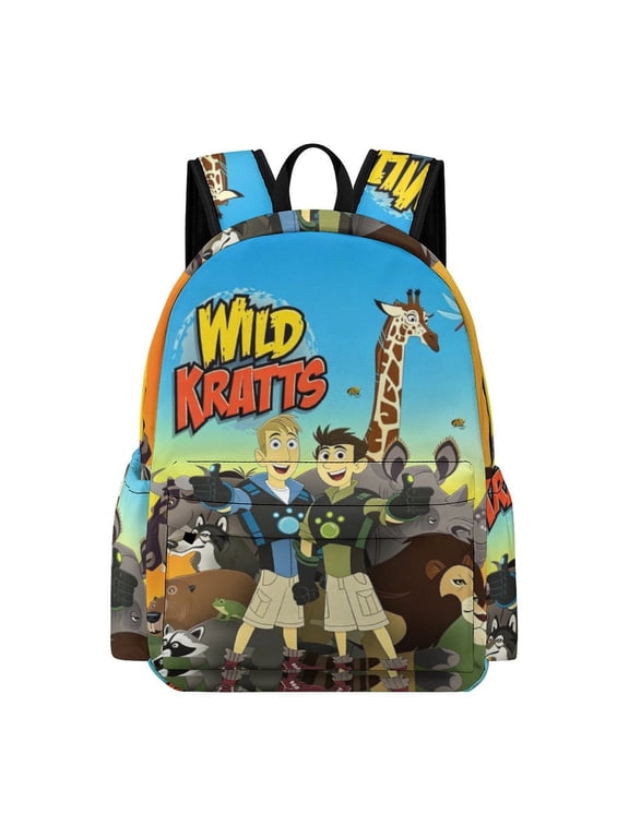 Wild Animal Kratts Backpacks Travel Laptop Backpack Lightweight Bookbags Casual Daypack