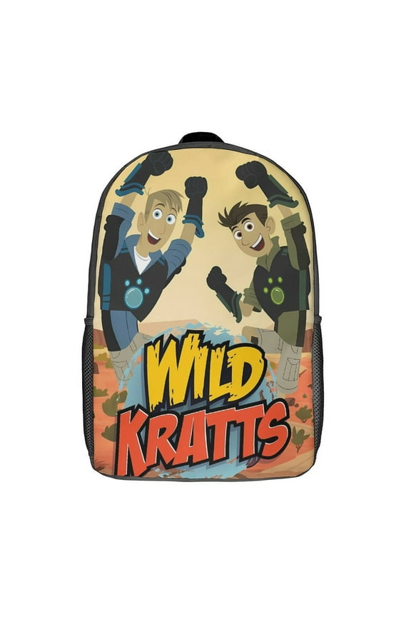 Wild Animal Kratts Laptop Backpack Comfort Backpack Casual Sports 3d Print Lightweight Rucksack Daypack - 17 Inch