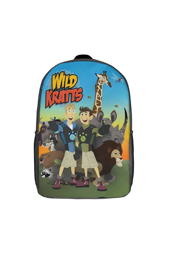Wild Animal Kratts Laptop Backpack Comfort Backpack Casual Sports 3d Print Lightweight Rucksack Daypack - 17 Inch
