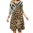 thumbnail image 1 of Wild Animal Skin Patterns Blend Womens Summer Dress Tie Back A Line Flare Dress, 1 of 9