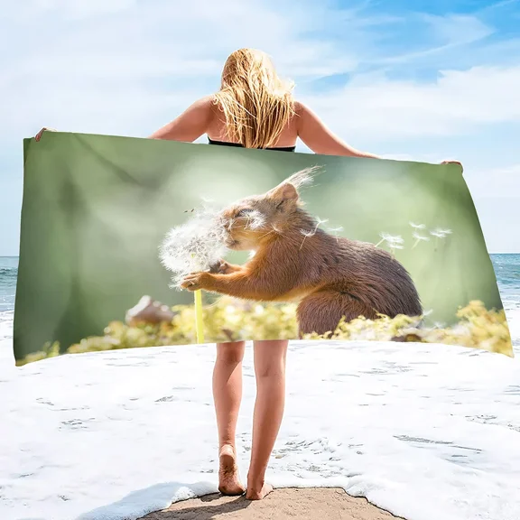 Wild Animal Spots Beach Bath Towel Soft Absorbent Microfiber Hand Towels for Hair Spa Hotel Bathroom Beach Kitchen Spa Gym Towel (12)