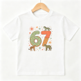 thumbnail image 1 of Wild Animals 67 Boys Graphic Tee, Cute Cheetah Tiger Safari 100% Cotton Kids Short Sleeve T-Shirt, 1 of 5