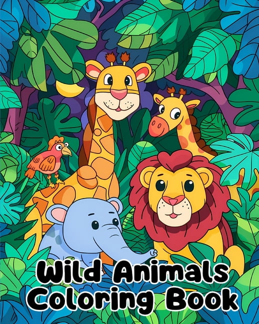 Wild Animals Coloring Book Simple Wild Animals Coloring Pages For Kids