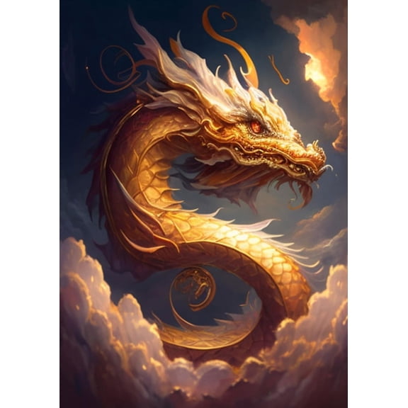Wild Animals Jigsaw Puzzles 35 Pieces,Golden Dragon Puzzles for Adults,Unique Difficult and Challenge Large Puzzle Educational Games Toys Gift