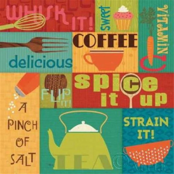 Wild Apple Graphics PDX10720SMALL Kitchen It I Poster Print by Pela Studio, 12 x 12 - Small