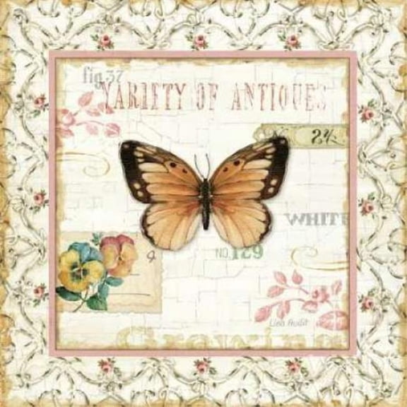 Wild Apple Graphics PDX10787SMALL Rose Garden V Poster Print by Lisa Audit, 12 x 12 - Small