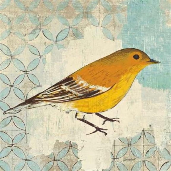 Wild Apple Graphics PDX11493SMALL Pine Warbler Poster Print by Kathrine Lovell, 12 x 12 - Small