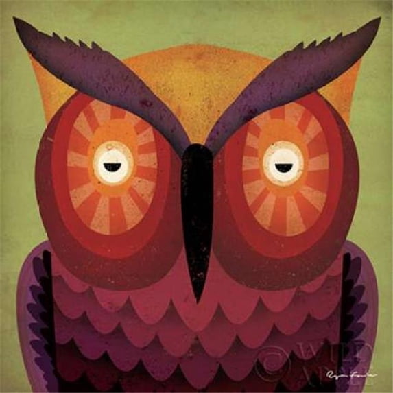 Wild Apple Graphics PDX12200SMALL Owl Wow Poster Print by Ryan Fowler, 12 x 12 - Small