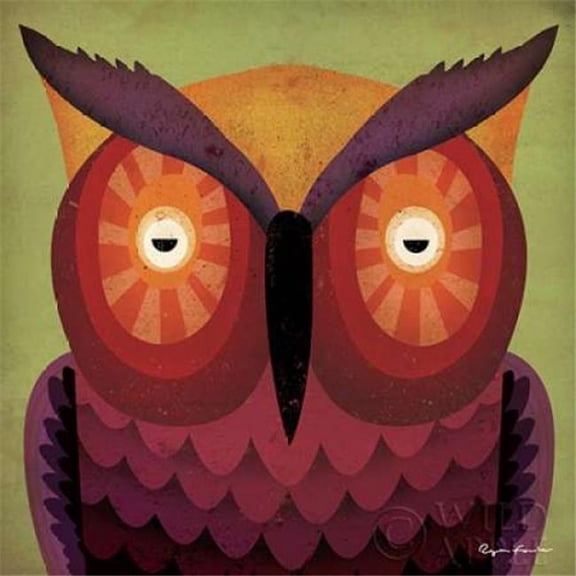 Wild Apple Graphics PDX12200SMALL Owl Wow Poster Print by Ryan Fowler, 12 x 12 - Small