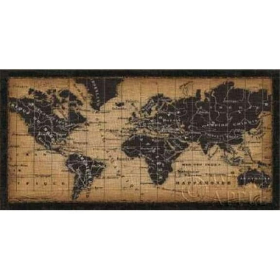 Wild Apple Graphics PDX12916LARGE Old World Map Poster Print by Pela Studio, 24 x 48 - Large