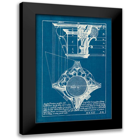 Wild Apple Portfolio 11x14 Black Modern Framed Museum Art Print Titled - Architectural Drawings X