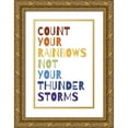 thumbnail image 1 of Wild Apple Portfolio 11x14 Gold Ornate Wood Framed with Double Matting Museum Art Print Titled - Count Your Rainbows Warm, 1 of 4