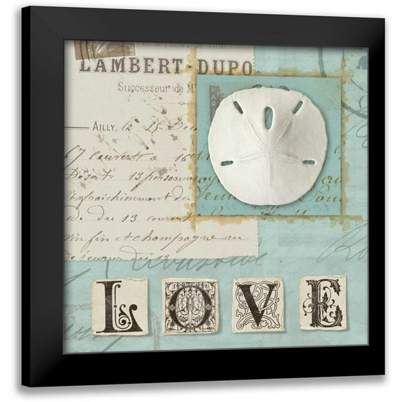 Wild Apple Portfolio 12x12 Black Modern Framed Museum Art Print Titled - Beach Journal I