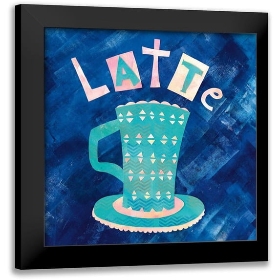 Wild Apple Portfolio 12x12 Black Modern Framed Museum Art Print Titled - Cafe Collage IV