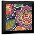 thumbnail image 1 of Wild Apple Portfolio 12x12 Black Modern Framed Museum Art Print Titled - Floral Assortment Square II, 1 of 5