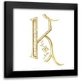 thumbnail image 1 of Wild Apple Portfolio 12x12 Black Modern Framed Museum Art Print Titled - French Sewing Letter K, 1 of 5