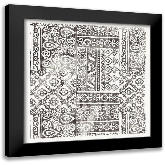 Wild Apple Portfolio 12x12 Black Modern Framed Museum Art Print Titled - Garden Gate Ebony