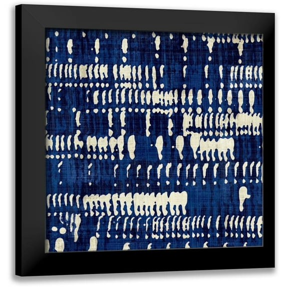 Wild Apple Portfolio 12x12 Black Modern Framed Museum Art Print Titled - Indigo Batik IV