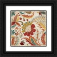 thumbnail image 1 of Wild Apple Portfolio 12x12 Black Ornate Wood Framed with Double Matting Museum Art Print Titled - Boho Paisley Spice I, 1 of 4
