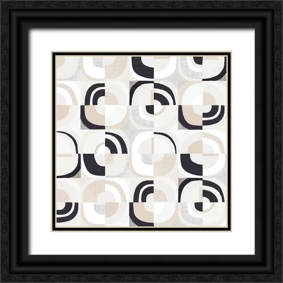 Wild Apple Portfolio 12x12 Black Ornate Wood Framed with Double Matting Museum Art Print Titled - Broken Records