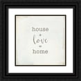 thumbnail image 1 of Wild Apple Portfolio 12x12 Black Ornate Wood Framed with Double Matting Museum Art Print Titled - Home Sweet Home IV Script, 1 of 4