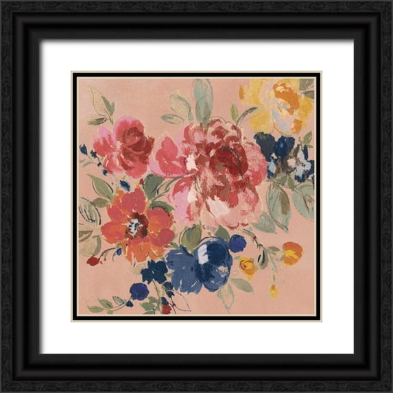 Wild Apple Portfolio 12x12 Black Ornate Wood Framed with Double Matting Museum Art Print Titled - Terra Garden II