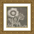 thumbnail image 1 of Wild Apple Portfolio 12x12 Gold Ornate Wood Framed with Double Matting Museum Art Print Titled - Botanical Beauty Chalk Square II, 1 of 4
