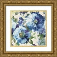 thumbnail image 1 of Wild Apple Portfolio 12x12 Gold Ornate Wood Framed with Double Matting Museum Art Print Titled - Indigo Floral Gallery, 1 of 4