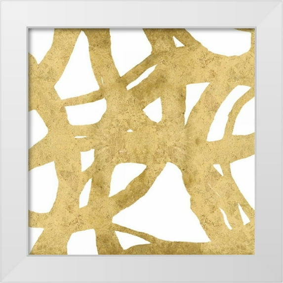 Wild Apple Portfolio 12x12 White Modern Wood Framed Museum Art Print Titled - Endless Circles Front Gold II