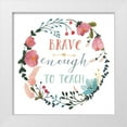 thumbnail image 1 of Wild Apple Portfolio 12x12 White Modern Wood Framed Museum Art Print Titled - Harriet Floral Teacher Inspiration II, 1 of 4