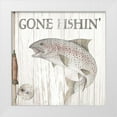 thumbnail image 1 of Wild Apple Portfolio 12x12 White Modern Wood Framed Museum Art Print Titled - Lake Fishing I, 1 of 4