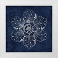 thumbnail image 1 of Wild Apple Portfolio 12x12 White Modern Wood Framed Museum Art Print Titled - Rosette V Indigo, 1 of 4