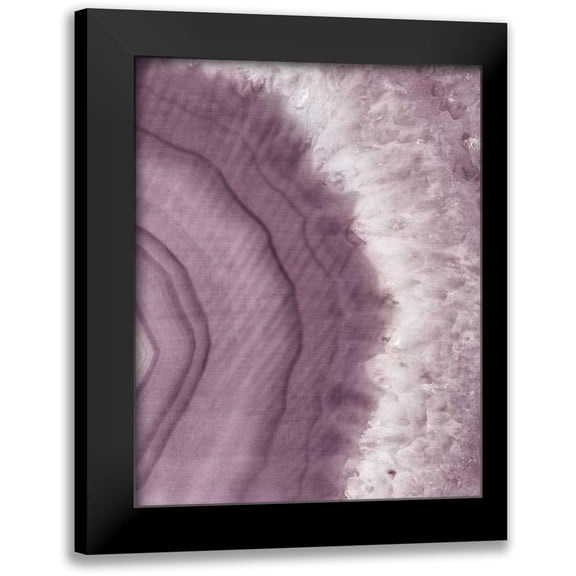 Wild Apple Portfolio 12x14 Black Modern Framed Museum Art Print Titled - Agate Geode II Plum