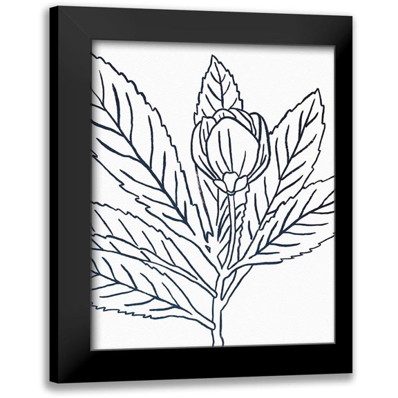 Wild Apple Portfolio 12x14 Black Modern Framed Museum Art Print Titled - BW Blooms IV