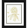 thumbnail image 1 of Wild Apple Portfolio 12x14 Black Ornate Wood Framed with Double Matting Museum Art Print Titled - Gold Blooms II, 1 of 4