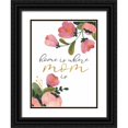 thumbnail image 1 of Wild Apple Portfolio 12x14 Black Ornate Wood Framed with Double Matting Museum Art Print Titled - Romantic Floral III Sentiment, 1 of 4