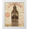 thumbnail image 1 of Wild Apple Portfolio 12x14 White Modern Wood Framed Museum Art Print Titled - Letter from London, 1 of 4