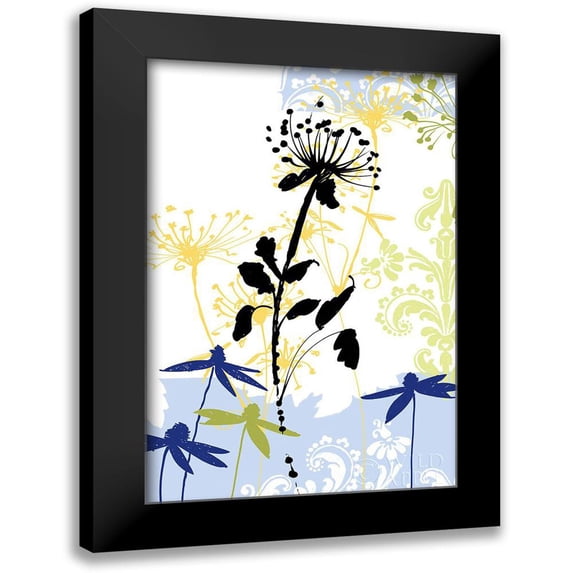 Wild Apple Portfolio 13x18 Black Modern Framed Museum Art Print Titled - Funky Botanical II No Words