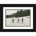 thumbnail image 1 of Wild Apple Portfolio 14x11 Black Ornate Wood Framed with Double Matting Museum Art Print Titled - Ski Day, 1 of 4