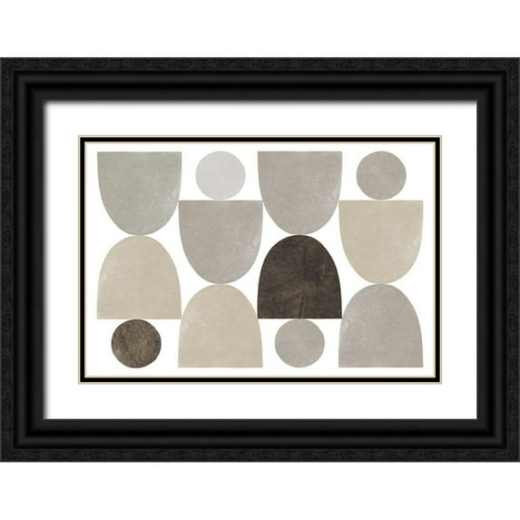 Wild Apple Portfolio 14x11 Black Ornate Wood Framed with Double Matting Museum Art Print Titled - Ups and Downs v2