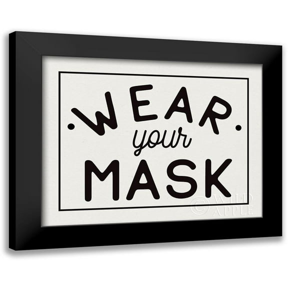 Wild Apple Portfolio 14x12 Black Modern Framed Museum Art Print Titled - Bathroom Rules III