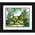 thumbnail image 1 of Wild Apple Portfolio 14x12 Black Ornate Wood Framed with Double Matting Museum Art Print Titled - Jungle Flair VI, 1 of 4