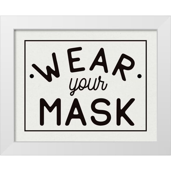 Wild Apple Portfolio 14x12 White Modern Wood Framed Museum Art Print Titled - Bathroom Rules III